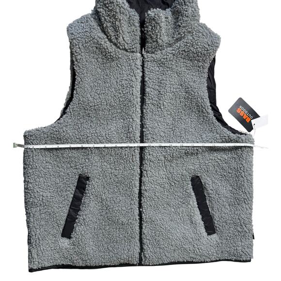 BASS OUTDOOR Women's Reversible Zip-Front Vest BLACK/GRAY NWT SIZE M - Picture 12 of 13